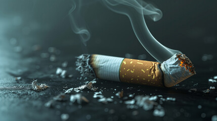 Cigrate conceptual idea, no smoking