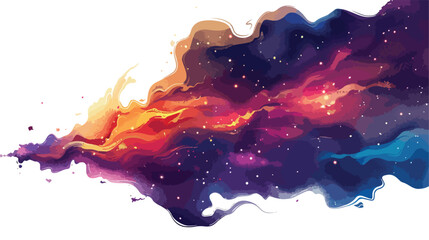 Being shone nebula. flat vector isolated on white background