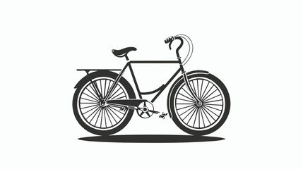 Fototapeta na wymiar Bike icon logo vector illustration in black on white background