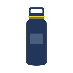 Thermo mugs flat style, Thermos flask vector flat icon style illustration