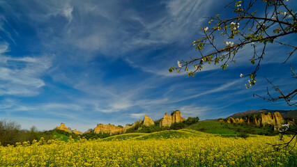 Paesaggio delle Balze del Valdarno,T oscana, Provincia di Arezzo, Italia