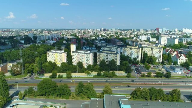 Aerial view of the Polesie area in Lodz