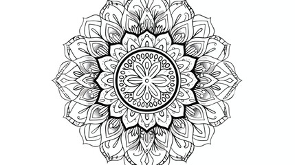 Circular pattern in form of mandala for Henna Mehndi