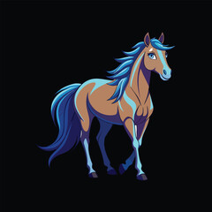 Obraz na płótnie Canvas Horse, In Silhouette, Icon Symbol, Vector, Running