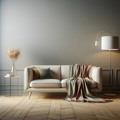 Cozy Elegance: Serene Beige Sofa