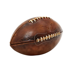 Leather American football isolated on transparent background
