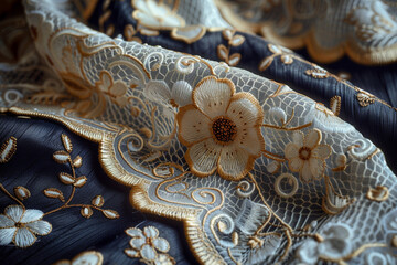 Macro Details: Intricate Lace Patterns - Generative AI