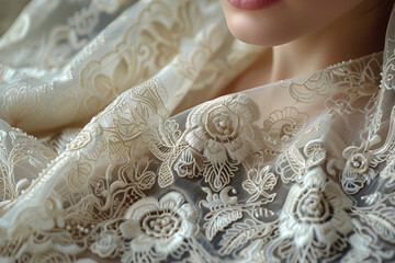 Macro Details: Intricate Lace Patterns - Generative AI