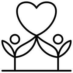 Thrive Together outline icon.	