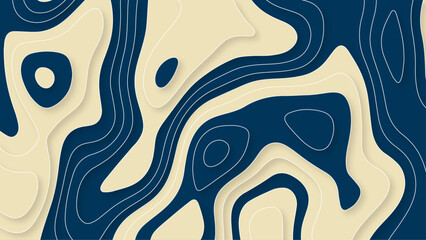 Papercut multi layers 3D color texture vector background. Abstract topography concept design or flowing liquid illustration for website template. Smooth origami art shape paper cut