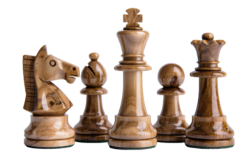 Chess figure piece for strategy board game isolated on background, business Intellectual game.