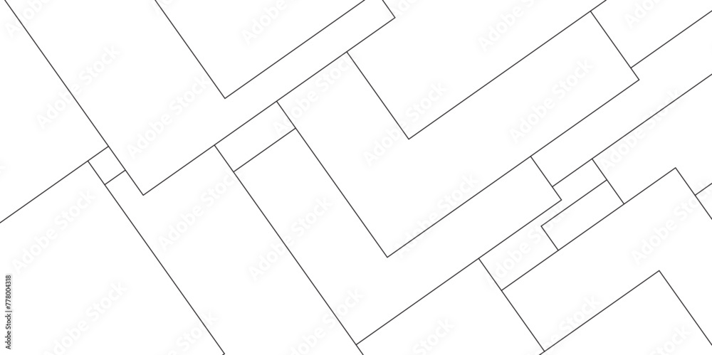 Poster abstract seamless random geometric white, black square lines pattern on a transparent background des