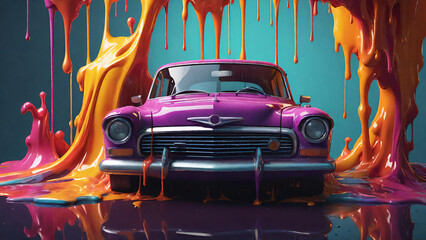 Paint spilling on classic car
