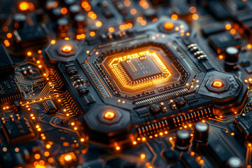 Macro Perspectives: Intricate Circuitry Patterns - Generative AI