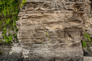 rock wall on the beach