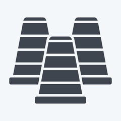 Icon Cones. related to Skating symbol. glyph style. simple design illustration