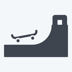 Icon Ramp 2. related to Skating symbol. glyph style. simple design illustration