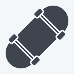 Icon Skateboard. related to Skating symbol. glyph style. simple design illustration