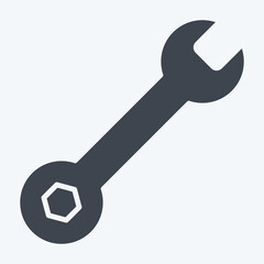 Icon Wrench. related to Skating symbol. glyph style. simple design illustration