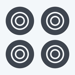Icon Wheels. related to Skating symbol. glyph style. simple design illustration