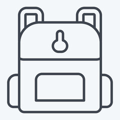Icon Back Pack. related to Skating symbol. line style. simple design illustration