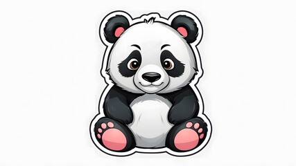 Panda sticker. cartoon