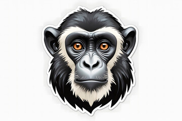 Sticker, monkey sticker