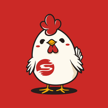 cute mascot chicken