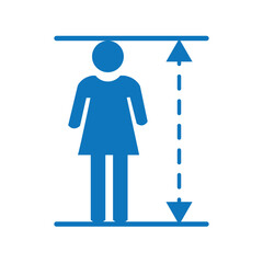 Growth measurement icon. Element of swimming poll thin line icon