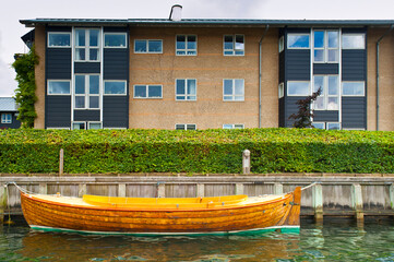 Modern apartments and boat seeing from the tour boat deck in Copenhagen - 778011998