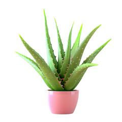 A plant in a pink pot