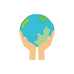 Earth day, save the world, world environment day, on white background vecter illustration flat style
