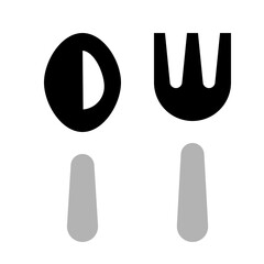 Kitchen black colored icon pack