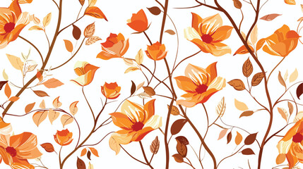Abstract elegance seamless pattern with floral Background