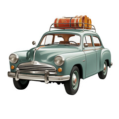 vintage car on transparent background