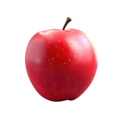 A red apple with water droplets