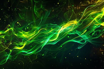 Fototapeta na wymiar Bright digital green abstract technology wallpaper smoke. Generative Ai