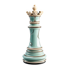 Luxury minister piece in chess game on transparent background