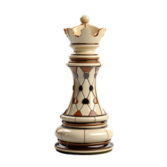 Luxury minister piece in chess game on transparent background
