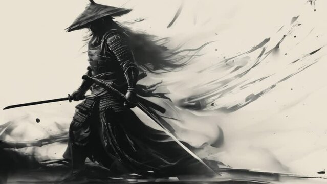 Samurai Shogun: The Noble Warrior. A captivating depiction of a samurai, embodying the spirit of the Shogun era