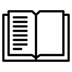Book icon. Simple book symbol. Vector