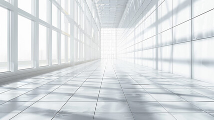 A white grid background with light and shadow effects.