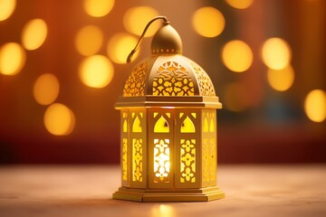 Eid mubarak and ramadan kareem greetings with islamic lantern and mosque. Eid al fitr background
