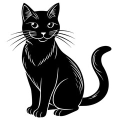 black cat illustration
