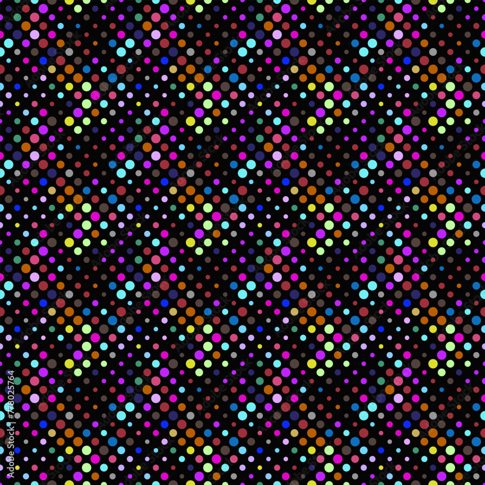 Poster Geometrical circle pattern background - multicolored abstract vector design from dots