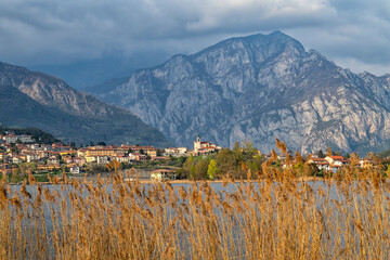 View of Civate village from Lake Annone - 778026159