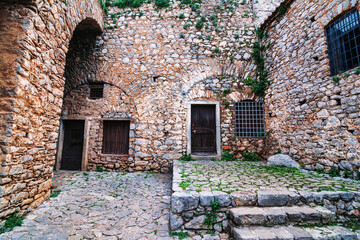 Naklejka premium The stone interior of Palamidi fortress, Nafplion, Greece