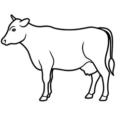 silhouette of a cow