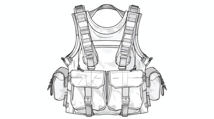 Chest vest bag coloring vector chest vest bag