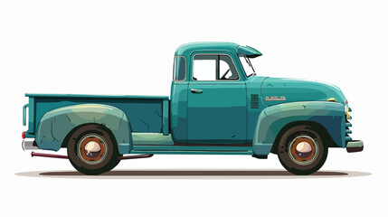 Fototapeta na wymiar Classic American Truck Vector Illustration flat vector